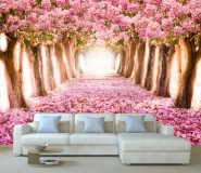 Fototapeta na ścianę tapeta na fizelinie do salonu park róż magnolie 10036 Naklejkomania - zdjecie 1 - miniatura