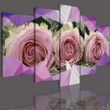 Obrazy 5 częściowe-  Kwiaty, róża, róże 12326 Naklejkomania - zdjecie 3 - miniatura