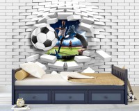 Fototapeta piłkarska  na ścianę dla dzieci młodzieży sport Tapety winylowe 3d 10698 tapeta piłkarska Naklejkomania - zdjecie 1 - miniatura