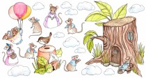 Naklejka ścienna dla dzieci - myszki 9494 Naklejkomania - zdjecie 2 - miniatura