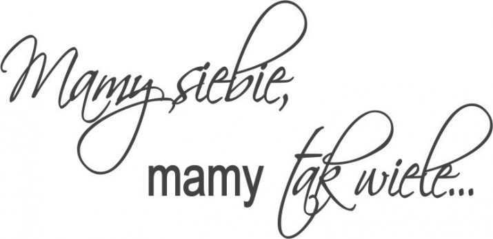 769 Napisy na ścianę naklejki ścienne Mamy siebie Mamy tak wiele - zdjęcie 2