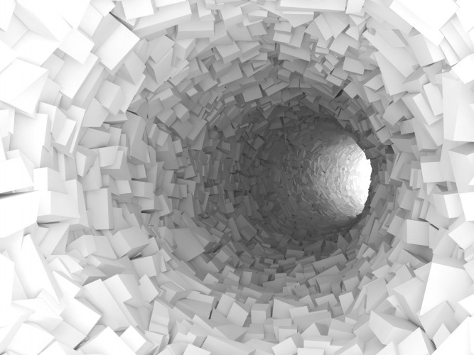 Naklejki okleiny na szafy 15544 tunel efekt 3d - zdjęcie 2