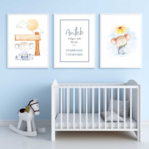 Zestaw trzech plakatów z metryczką, metryczka  MT004 - zdjęcie 2