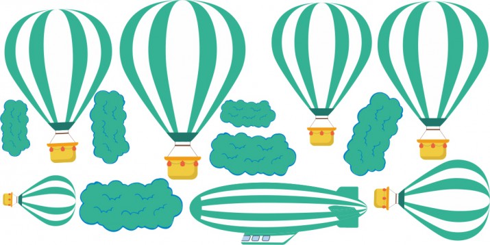 Naklejka ścienna dla dzieci -  balony 1121 - zdjęcie 2