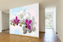 Fototapeta na ścianę tapeta na fizelinie do salonu Gałązka orchidei 10148 Naklejkomania - zdjecie 1 - miniatura