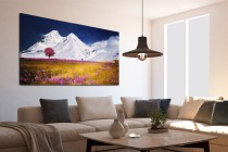 Obraz na ramie płótno canvas- pejzaż, góry, łąka 15070 Naklejkomania - zdjecie 2 - miniatura