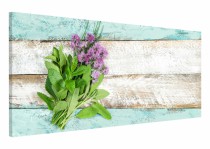 Obraz na ścianę do kuchni zioła, pastelowe tło 20236 Naklejkomania - zdjecie 1 - miniatura