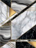 Plakat marmur złoto geometria 61162 Naklejkomania - zdjecie 2 - miniatura