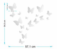 Lustrzane motylki 3D na ścianę naklejane Motylki2 NT Naklejkomania - zdjecie 2 - miniatura