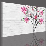 Obraz na ramie płótno canvas- obraz do sypialni drzewo, kwiaty 5147 Naklejkomania - zdjecie 2 - miniatura