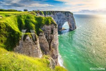 Amazing natural rock arch wonder, Etretat, Normandy, France Naklejkomania - zdjecie 1 - miniatura
