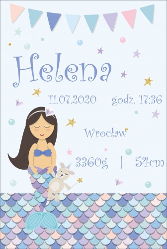 Metryczka dla dzieci prezent narodziny chrzest 69017 - zdjęcie 3