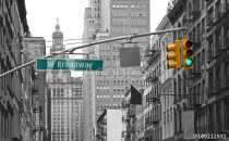 West Broadway street sign in New York, USA Naklejkomania - zdjecie 1 - miniatura