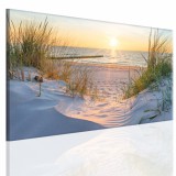Obraz na ramie płótno canvas- pejzaż, morze, plaża, wydmy 15082 Naklejkomania - zdjecie 1 - miniatura