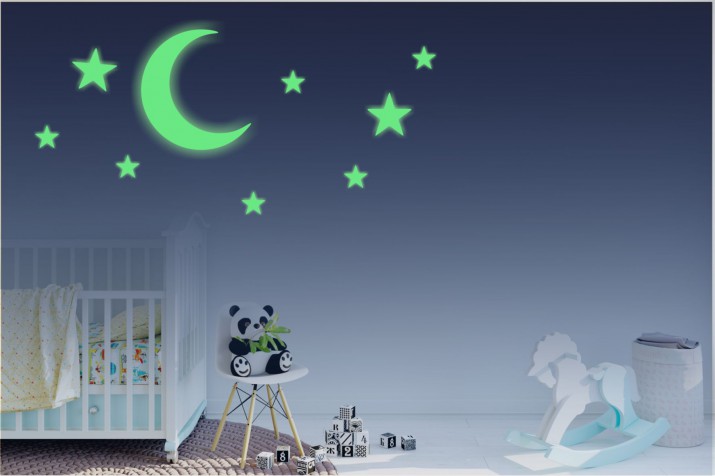 Naklejka dla dzieci fotoluminescencyjna świecąca w nocy 33006 księżyc Naklejkomania - zdjecie 1