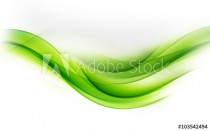 Awesome Art Abstract Green Wave Design Naklejkomania - zdjecie 1 - miniatura