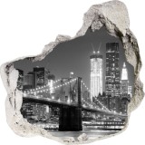 Naklejka na ścianę, dziura 3D miasto most Nowy Jork 3584 Naklejkomania - zdjecie 2 - miniatura