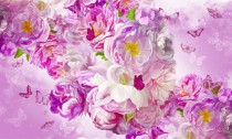 Fototapeta fototapety na ścianę 9690 różowe kwiaty Naklejkomania - zdjecie 2 - miniatura