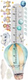 Naklejka ścienna dla dzieci -  miarka wzrostu baloniki pociąg 41511 Naklejkomania - zdjecie 1 - miniatura