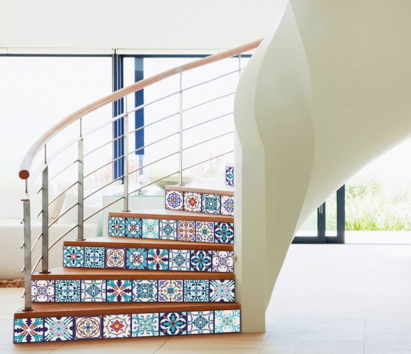 Naklejki na płytki ceramiczne kafle schody 9003 - zdjęcie 4