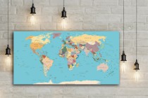 Tablice korkowe - mapa świata 5997 Naklejkomania - zdjecie 4 - miniatura