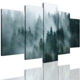 Obrazy na ścianę 5 częściowy 41540 las we mgle Naklejkomania - zdjecie 1 - miniatura