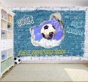 Fototapeta piłkarska na ścianę dla dzieci młodzieży sport Tapety winylowe  10701  3d Naklejkomania - zdjecie 1 - miniatura
