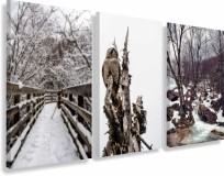 Obrazy na ścianę sypialni, salonu zimowe krajobrazy 20265 Naklejkomania - zdjecie 1 - miniatura