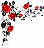Naklejka ścienna kwiaty róże 9503 Naklejkomania - zdjecie 2 - miniatura