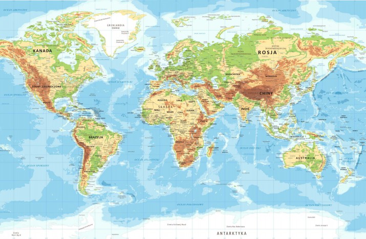 Samoprzylepna Mapa Świata | Tablica na Magnesy dla podróżnika | Mata Magnetyczna- Fizyczna Mapa Świata | Nauka Geografii, Pomoc dydaktyczna do szkoły 67417 - zdjęcie 4