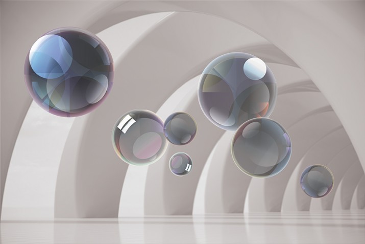Fototapeta na ścianę tapeta na fizelinie do salonu Tunel 3D kule 10461 - zdjęcie 2