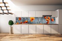 Panel szklany do kuchni  14347 kwiaty maki Naklejkomania - zdjecie 1 - miniatura