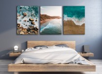 Obraz na ścianę do salonu sypialni 19002 morze plaża skały Naklejkomania - zdjecie 2 - miniatura