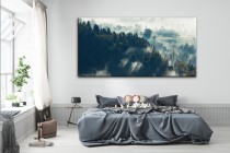 Obraz na ścianę do sypialni salonu mgła las 41363 Naklejkomania - zdjecie 2 - miniatura