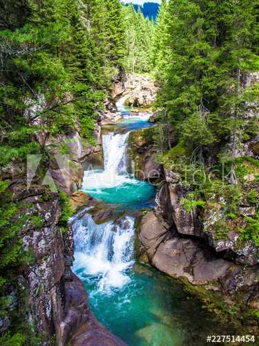 A gorge in the Paneveggio park in Trentino, Italy - zdjęcie 1