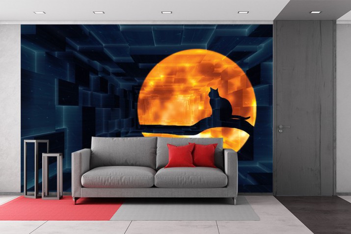 Tapeta ścienna flizelinowa 3D 10102 kot - zdjęcie 2