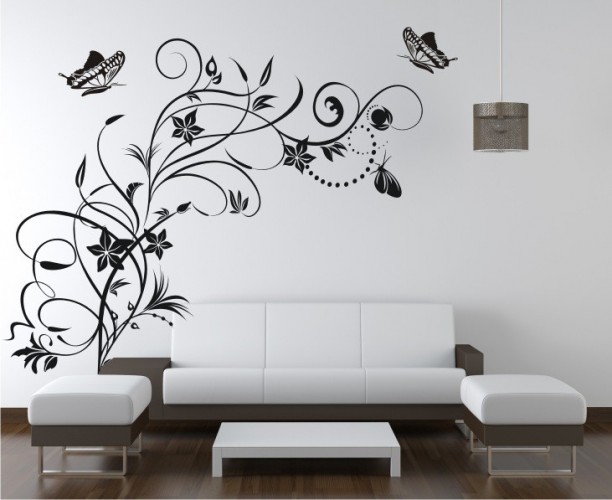 Naklejki na ścianę ścienne na ściany naklejka dekoracyjna ścienna, drzewo/kwiat 116 Naklejkomania - zdjecie 1