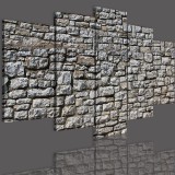Obrazy 5 częściowe-  Kamienie, cegła, ściana 12291 Naklejkomania - zdjecie 3 - miniatura