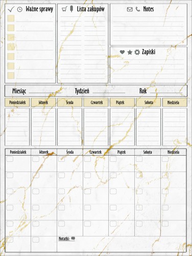 Planer XXL tablica magnetyczna na lodówkę 4609 Naklejkomania - zdjecie 1