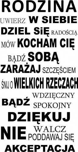 515 Cytat na ścianę do salonu przedpokoju naklejki z napisami Uwierz w Siebie dziel się radością - zdjęcie 2
