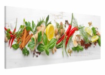 Obraz na ścianę do kuchni warzywa, przyprawy, zioła 20232 Naklejkomania - zdjecie 1 - miniatura