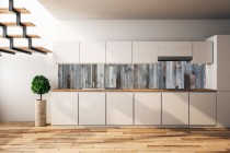 Panel szklany do kuchni  14414 drewno Naklejkomania - zdjecie 1 - miniatura