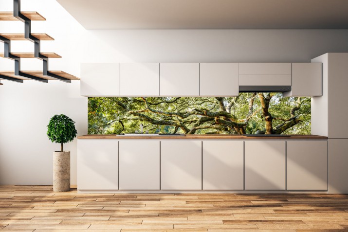 Panel szklany do kuchni  14386 drzewo