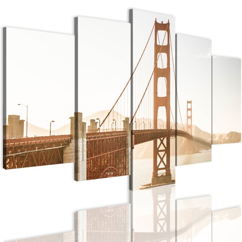 Obrazy 5 częściowe- Most, San Francisco 12281 - 1