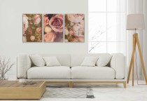 Obrazy na ścianę sypialni, salonu delikatne róże, vintage 20290 Naklejkomania - zdjecie 2 - miniatura