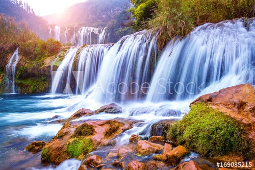 Jiulong waterfall in Luoping, China.