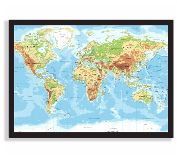 Plakat mapa świata  61235 - zdjęcie 2