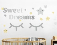 Naklejka ścienna dla dzieci - gwiazdki, oczy Sweet Dreams 7011 Naklejkomania - zdjecie 1 - miniatura
