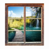 Naklejka na ścianę, dziura 3D okno widok wodospad 3184 Naklejkomania - zdjecie 2 - miniatura