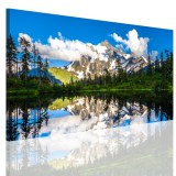 Obraz na ramie płótno canvas- pejzaż, góry, jezioro 15062 Naklejkomania - zdjecie 1 - miniatura